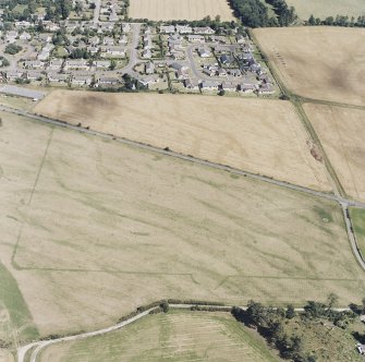 Dalginross Roman Temporary Camp, oblique aerial view, taken from the WSW.