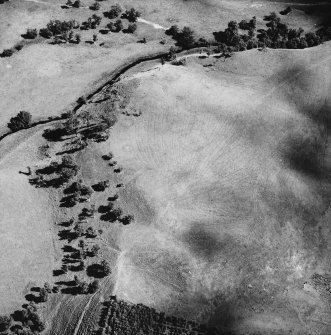 Oblique aerial view centred on the remains of the rig.