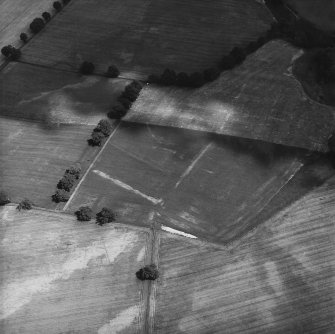 Strageath Roman fort, oblique aerial view, taken from the W.