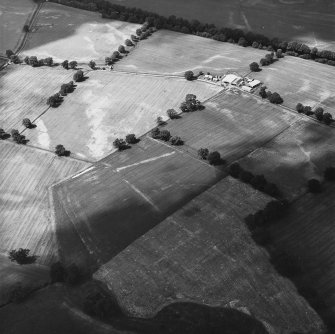 Strageath Roman fort, oblique aerial view, taken from the SE.