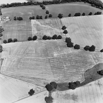 Strageath Roman Fort, oblique aerial view, taken from the S.