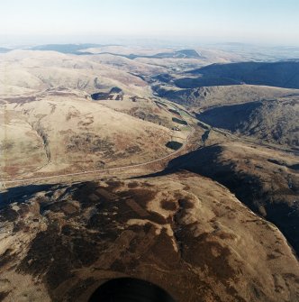 General oblique aerial view looking down Glendevon, taken from the WSW.