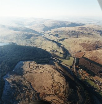 General oblique aerial view looking across Teth Hill, taken from the E.