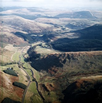 General oblique aerial view of Glendevon, taken from the W.