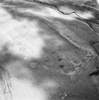 Fendoch Roman Fort, oblique aerial view, taken from the W.