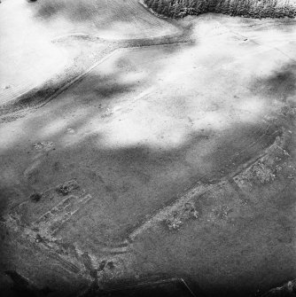 Fendoch Roman Fort, oblique aerial view, taken from the S.