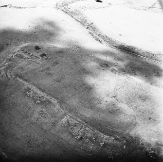 Fendoch Roman Fort, oblique aerial view, taken from the E.