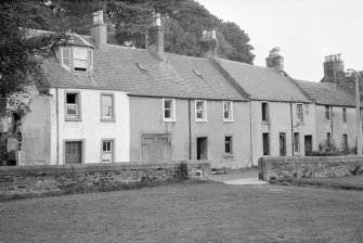 View of houses on Kirk Street, Dunblane, from north west.