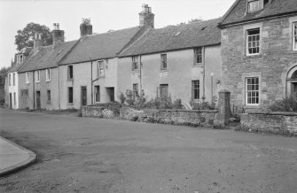 View of houses on Kirk Street, Dunblane, from south west.