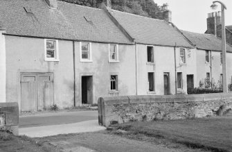 View of houses on Kirk Street, Dunblane, from north west.