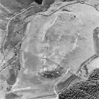 Fendoch Roman Fort, oblique aerial view, taken from the NNE.