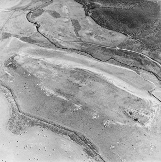 Fendoch Roman Fort, oblique aerial view, taken from the NW.