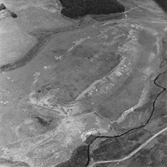 Fendoch Roman Fort, oblique aerial view, taken from the SSW.