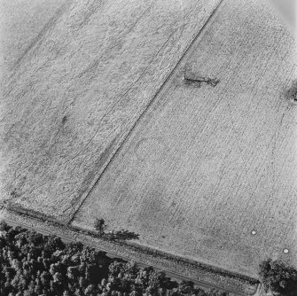 Moss Side, oblique aerial view, taken from the SE, centred on the cropmarks of a Roman Watch Tower.