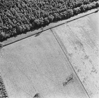 Moss Side, oblique aerial view, taken from the N, centred on the cropmarks of a Roman Watch Tower.