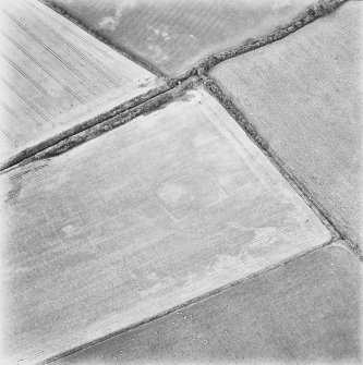 Oblique aerial view centred on the excavation of the pit-enclosure, taken from the SW.