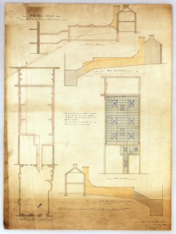 23 Queen Street, photographic copy of plan inscribed: 'Plan od Additions & Alterations' showing plan, street, floor, roof, east and west elevation and section