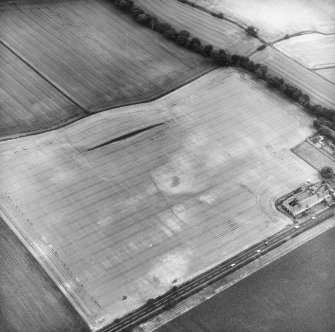 Aerial photograph of field with maltings