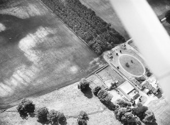 Aerial view of house and steading