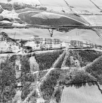 Aerial view of the Antonine Wall (c. 836 798), including the western edge of Rough Castle, taken from the N.