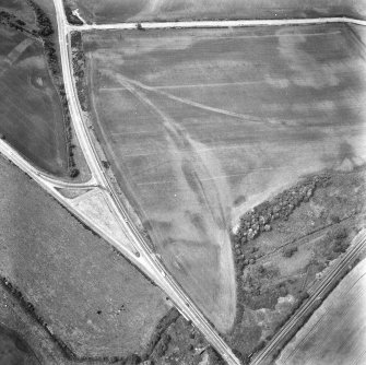 Lochlands and Bogton: Roman temporary camp and cropmarks. Air photograph