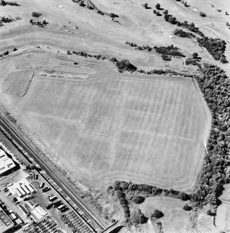 Camelon Roman Fort, oblique aerial view, taken from the SSE.