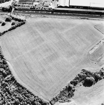 Camelon Roman Fort, oblique aerial view, taken from the NNE.