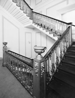 Interior.
View of S staircase from NW.