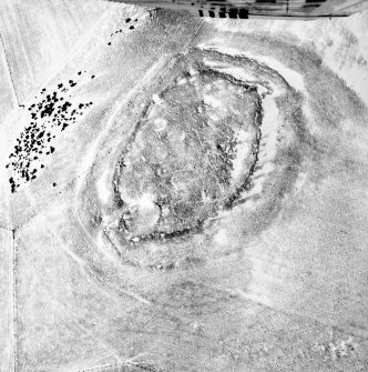 Oblique aerial view of Castlehill, Candybank fort.