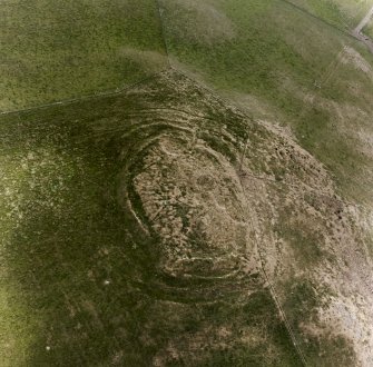 Oblique aerial view of Castlehill, Candybank fort.