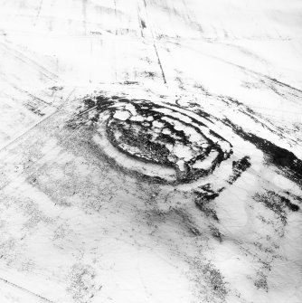 Oblique aerial view of Castlehill, Candybank fort.