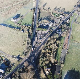 Oblique view taken from S, showing destroyed Leadburn Inn.