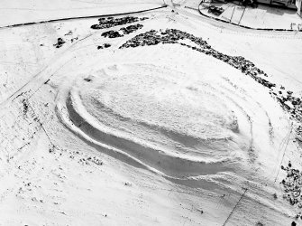 Oblique aerial view of fort.