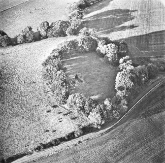 Play Hill, Crichton, settlement: oblique air photograph under low light conditions