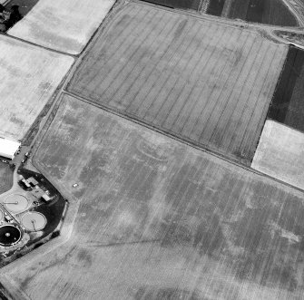 Howe Mire, settlement and cropmarks and Barbachlaw, enclosure, cultivation remains and cropmarks: oblique air photograph