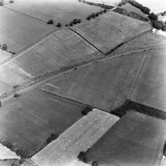 Newstead, Roman forts and temporary camps: RCAHMS air photograph showing southern annexe (NT 569 341), eastern annexe (NT 572 343), 'Great camp' complex (NT 574 341), 40-acre temporary camp (NT 570 337) and 160-acre temporary camp (NT 567 337)