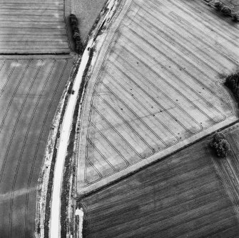 Newstead, oblique aerial view, taken from the WSW, centred on the southern annexe. The Newstead by-pass (under construction) runs across the photograph.