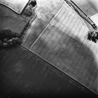 Cappuck Bridge, oblique aerial view taken from the NE, centred on the cropmark of a circular enclosure.