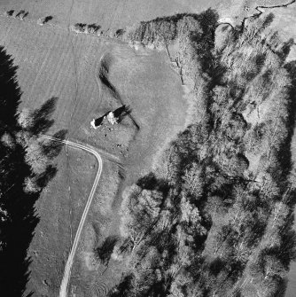 Aerial view of Abbotrule church, taken from the SSW.