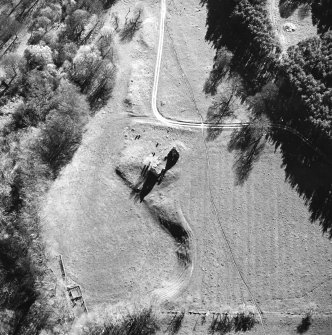 Aerial view of Abbotrule church, taken from the NE.