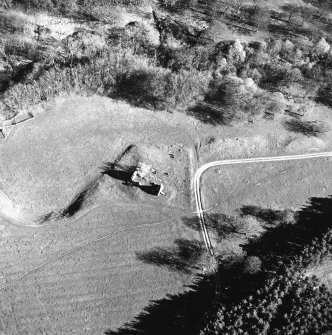 Aerial view of Abbotrule church, taken from the NW.