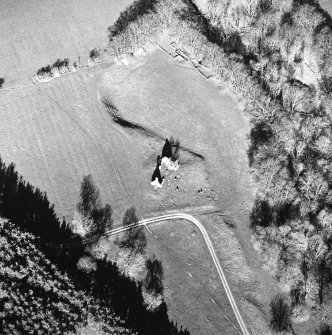 Aerial view of Abbotrule church, taken from the W.