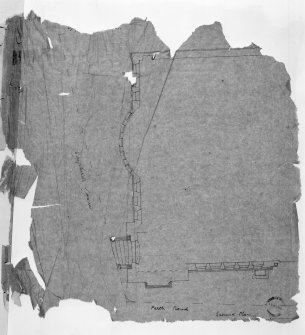 Photographic copy of drawing showing ground plan (flap).