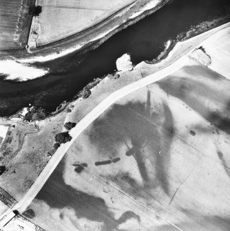 Whitmuirhaugh, Sprouston, cropmarks: oblique air photograph.