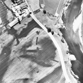 Whitmuirhaugh, Sprouston, cropmarks: oblique air photograph.