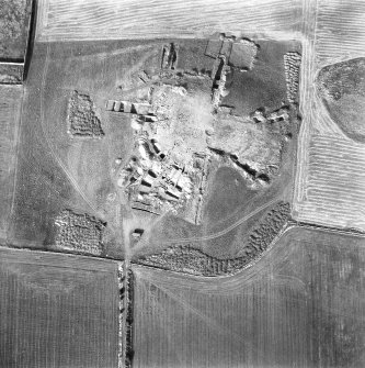 Oblique aerial view of excavations.