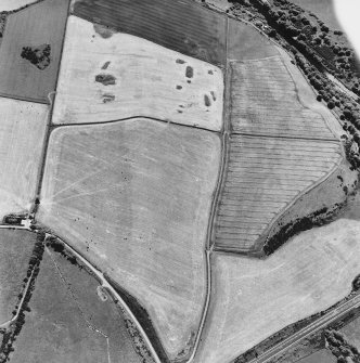 Glenluce Roman Temporary Camp, oblique aerial view, taken fom the NNE.