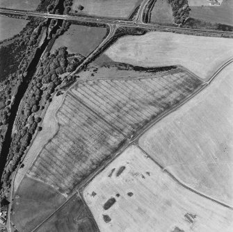 Glenluce Roman Temporary Camp, oblique aerial view, taken fom the S.