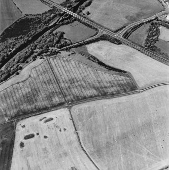 Glenluce Roman Temporary Camp, oblique aerial view, taken fom the SE.