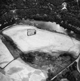 Vertical aerial view centred on burial ground.